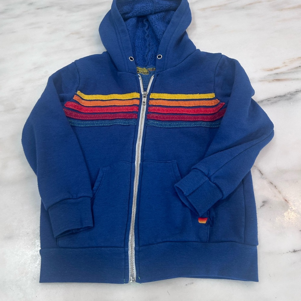 Aviator Nation Kids Hoodie with Colorful Stripes
